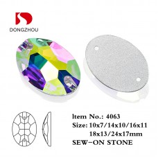 DZ 3063 Mixed Size oval shaoe crystal AB sew on stone DZ 3063 Mixed Size oval shaoe crystal AB sew on stone